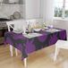 Bonamaison Tafelkleed, Anti-Mold, Sneldrogend, Waterdicht, 100% Polyester Tafellaken, Paars, zwart, 140 x 160 Cm
