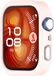 Wigento Huawei Siliconen beschermhoes voor de Huawei Watch Fit 4, halfomsluitend, roze