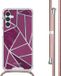 iMoshion Hoesje Samsung Galaxy A15 (5G/4G) - Design Hoesje met Koord - Bordeaux Graphic