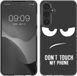 kwmobile hoesje geschikt voor Samsung Galaxy A55 5G - Hoesje voor smartphone in zwart / transparant - Don't Touch My Phone design