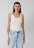s.Oliver T-shirt met kanten rand crème