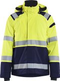 Blåkläder 4987-1987 Shell jack High Vis ongevoerd Geel/Marineblauw maat M