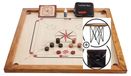Carrom jeu de plateau Carrom en bois dur durable, disques et sac de rangement inclus