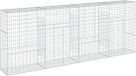 vidaXL Mur en gabion - 400x50x150 cm - Fer galvanisé - Argenté