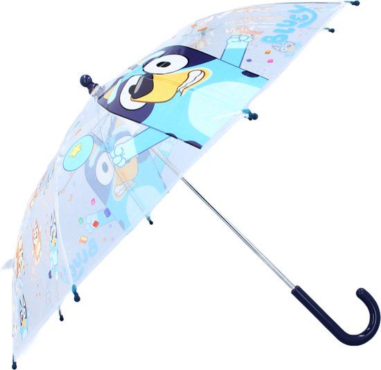 4KidsOnly Bluey Rainy Days Paraplu - Blauw - Bluey & Bingo