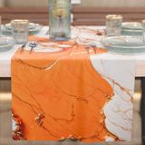 PETTI Artigiani Italiani - Tafelloper, modern, elegant, marmereffect, oranje, 100% Made in Italy