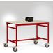 Manuflex LB4066.3003 ESD ESD-bijzettafel basismobiel met kunststof tafelblad in robijnrood RAL 3003, bxdxh: 1500 x 800 x 856 mm rouge rubis