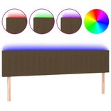 VidaXL Hoofdbord led 160x5x78/88 cm stof donkerbruin