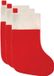 Henbrandt Kerstsokken - Rood - 3 stuks - Polyester - 41 cm
