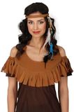 FIESTAS GUIRCA Indianen hoofdband met veren