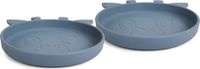Nuuroo - Siliconen kinderbord Akila giraf anti slip 2 stuks - bearing sea