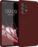 kwmobile telefoonhoesje geschikt voor Samsung Galaxy A53 5G - Hoesje met siliconen coating - Smartphone case in wijnrood