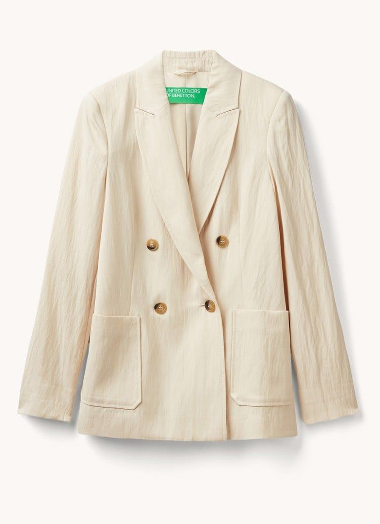 Benetton Double-breasted blazer met opgestikte zakken