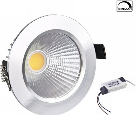 DiamantLED Inbouwspot 5 watt COB warm wit kleur Dimbaar