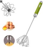 Wenrecu Fouet semi-automatique en acier inoxydable, 10 pouces, vert