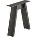 Häfele Pied de banc à visser Patin Capacité de charge 200 kg Forme A, noir profond RAL 9005