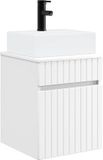 vidaXL Wandgemonteerde wastafel Wit 39 x 41 x 62,5 cm