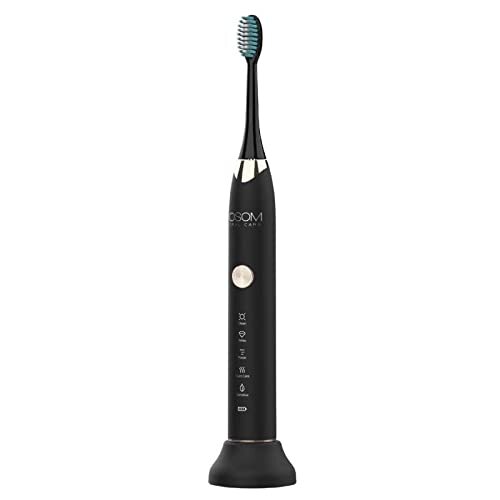 Osom Oral Care Sonic oplaadbare tandenborstel, elektrische tandenborstel OSOMORALT7BL, zwart, IPX7