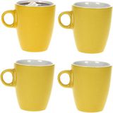 Cosy&Trendy Billiet - Vanlaere Koffiekopjes/bekers - 8x - geel - 190 ml - Keramiek - glans finish