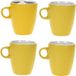 Cosy&Trendy Billiet - Vanlaere Koffiekopjes/bekers - 8x - geel - 190 ml - Keramiek - glans finish