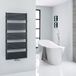 Hudson Reed Arch Moderne Handdoekradiator Met Gebogen Design Verwarming voor Badkamer - Middenaansluiting | 120cm x 60cm - Zwart