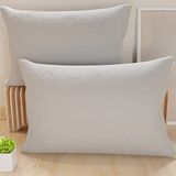 PETTI Artigiani Italiani - Paar kussenslopen 50 x 70 cm van microvezel, decoratief kussen voor slaapkamer bank set van 2 kussenslopen, effen, grijs, 100% Made in Italy