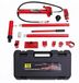 Cylindre hydraulique set - Cric hydraulique - 10 tonnes - Portable - Coffret de rangement - Adapté aux réparations de carrosserie et de châssis - Rouge