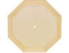 Achthoekige klok van massief grenenhout met glas, 27 x 29 x 4 cm