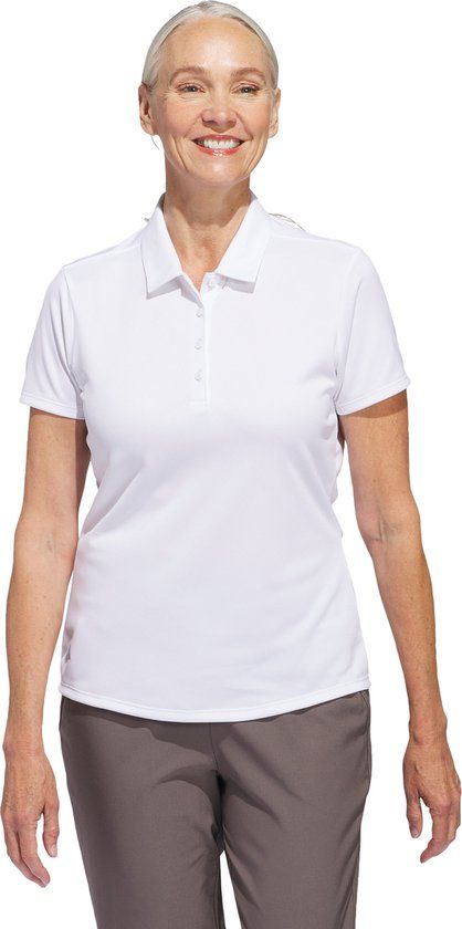 adidas Performance Solid Performance Poloshirt met Korte Mouwen - Dames - Wit - Maat M - Golf