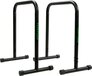 Tunturi Parallettes Hoog - Dip Bars set - 2st - Groen/Zwart - Incl. fitness app