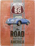 Tempting Brands Wandbord - Historic Route 66 The Road That Build America – Blauwe Auto