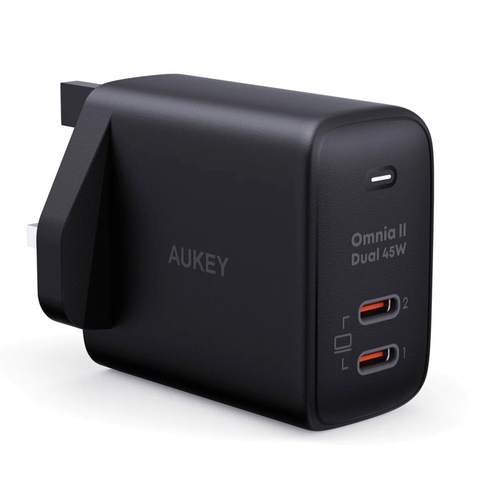 Aukey 45W PD Wall Charger - Dual Port - GaN Power Tech