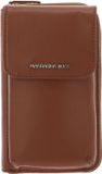 MANDARINA DUCK Leren Telefoontasje Luna Wallet Phone Holder Caramel Cafe Bruine
