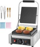 VEVOR Plaque de grill pour sandwichs Panini commerciale 22x23cm