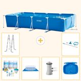Intex Rechthoekig Frame Zwembad - 450 x 220 x 84 cm - Blauw