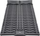 Markenlos Zelfopblazend slaapmatje voor 2 personen, 10 cm slaapmatje voor 2 personen met geïntegreerd kussen, voetpomp, luchtmatras, zelfopblazend kampeermatras voor tent, ultralichte buitenmat.