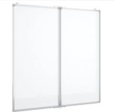 vidaXL Tableau blanc magnétique pliable 80x80x1,7 cm aluminium