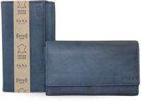 Fana Bags Leren Dames Portemonnee Blauw - Luxe Damesportemonnee van Echt Leer - RFID