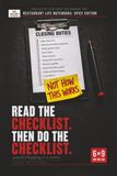 Read The Checklist. Then Do The Checklist: Lined Notebook