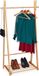 Merkloos Relaxdays kledingrek hout - met schoenenrek - kledingstang - 153 x 87,5 x 45 cm - slaapkamer