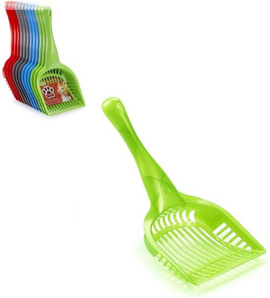Forte Plastics Hondenpoep schepje mix-colors 28 cm - kattenbak poep schepje
