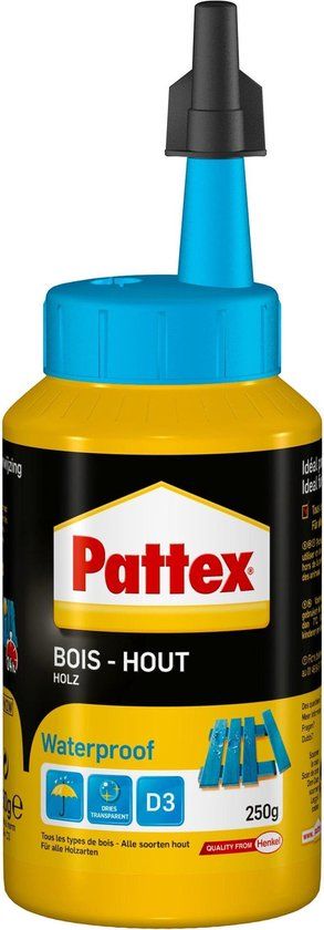 Pattex Waterproof Houtlijm - 250 g - Waterbestendig