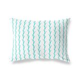 BonaMaison Turkoois-Wit Decoratieve Kussensloop, Kussenhoezen Bank, Decoratieve Kussenhoesjes, Kussensloop; Sofa, Slaapkamer, Kantoor, Auto 45x60 Cm - Ontworpen en vervaardigd in Turkije