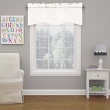 Eclipse Kendall Modern geschulpte Valance Rod Pocket Window Gordijn voor Keuken of Badkamer, 42 "x 18", Wit