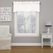 Eclipse Kendall Modern geschulpte Valance Rod Pocket Window Gordijn voor Keuken of Badkamer, 42 "x 18", Wit