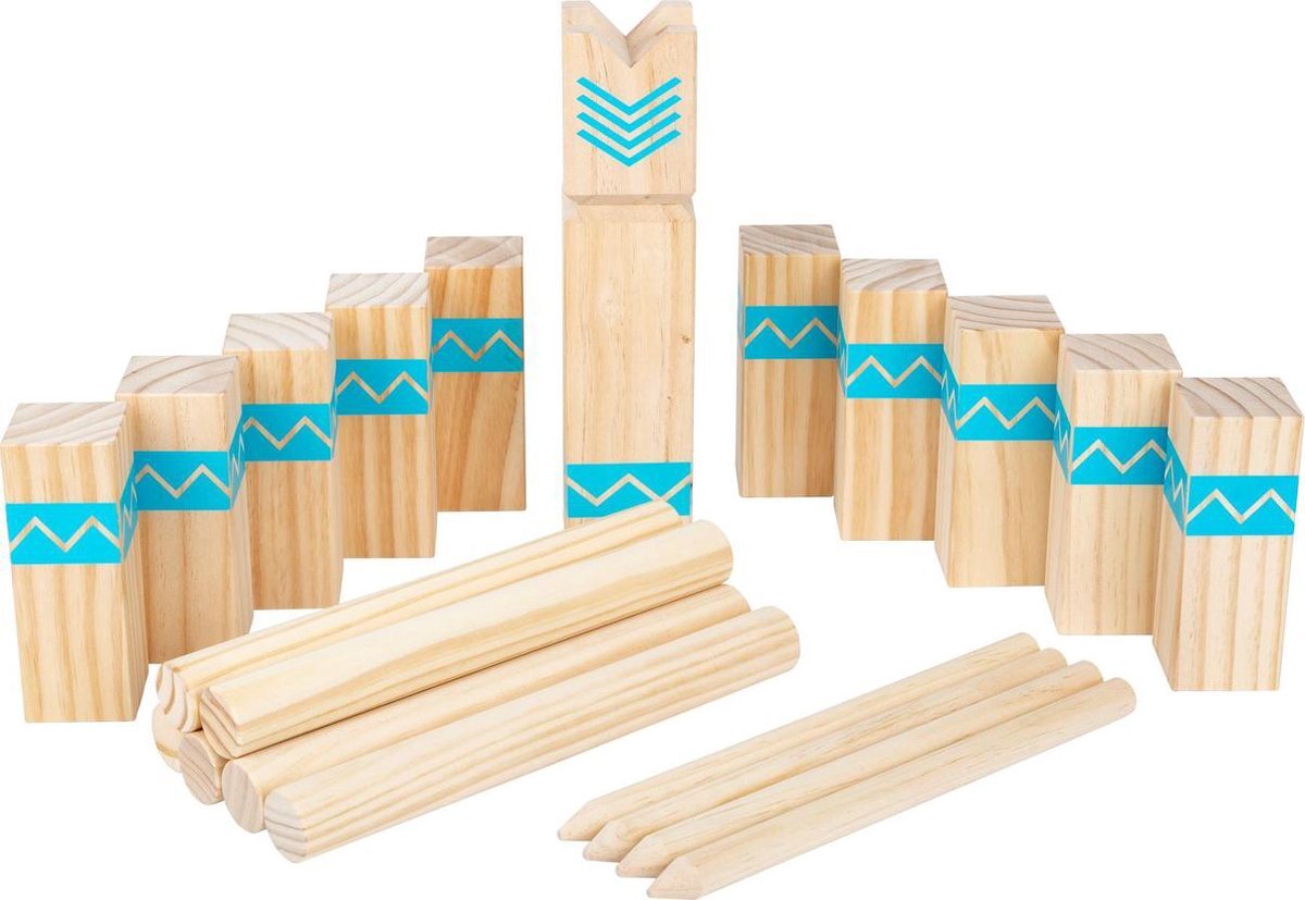 Small foot company 12036 Kubb Active, vikingspel van FSC-100% gecertificeerd hout, outdoorspel voor het hele gezin speelgoed