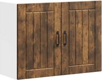 vidaXL Keukenbovenkast Lucca Bewerkt Hout Gerookt Eikenkleurig
