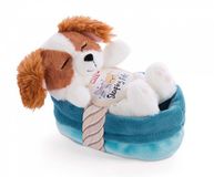 NICI Slapende Cocker Spaniel-puppy In Mand Met Teddybeer 12 Cm Veelkleurig
