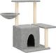vidaXL Arbre à chat avec poteaux à gratter en sisal 83 cm gris clair