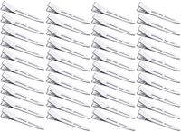 Allecto - Pin Curl Duck Bill Clips - Argent - Pinces à Cheveux Métalliques pour Femmes - 40 Pièces